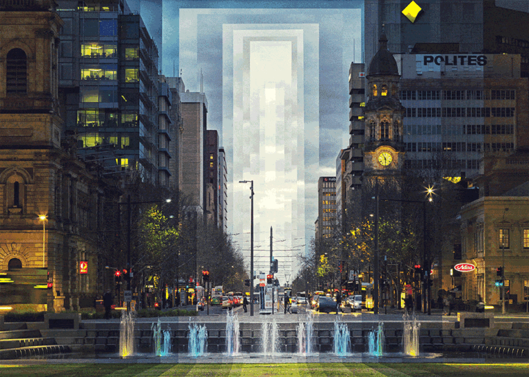 Victoria Square, Adelaide, from the series Time is a Dimension